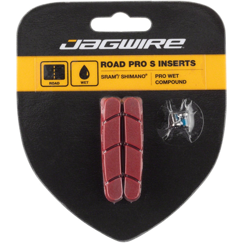 Jagwire Road Pro S Brake Pad Inserts for Wet Conditions SRAM/Shimano Red
