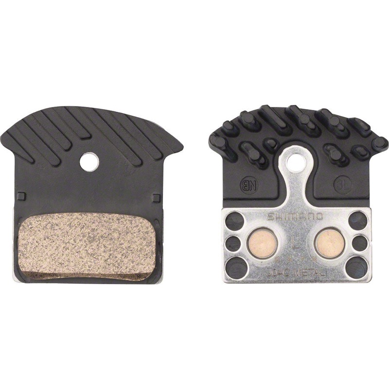 Shimano J04C-MF Disc Brake Pads Springs - Metal Compound Finned Alloy Stainless Steel Back Plate One Pair