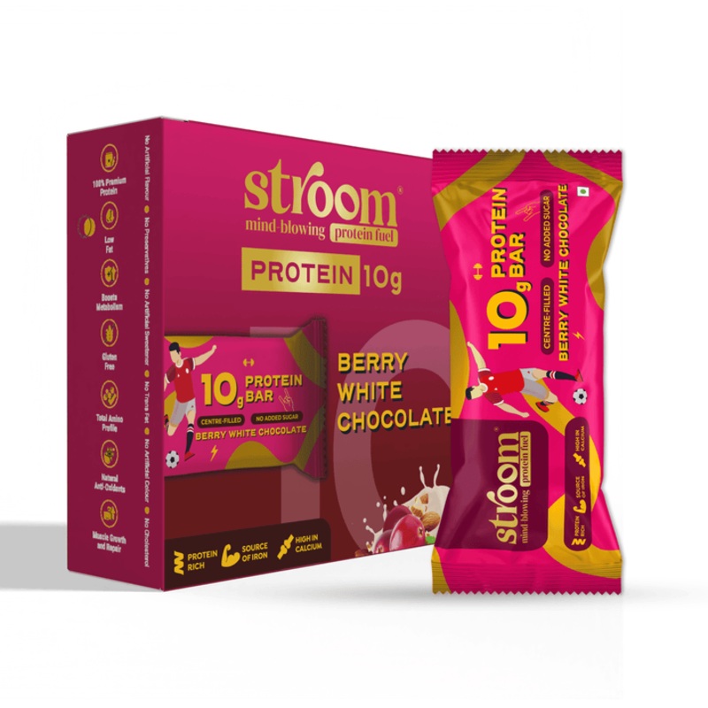 Stroom Berry White Chocolate 10g Protein Bar