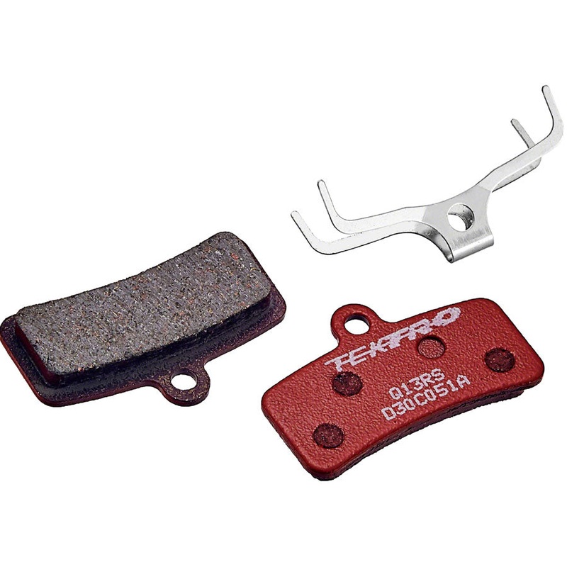 Tektro Q13RS Disc Brake Pad - Resin 5mm Thickness For 4-Piston Brake Calipers Red
