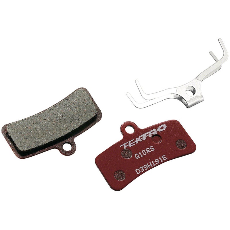 Tektro Q10RS Disc Brake Pad - Resin For Use With 4-Piston Calipers Red