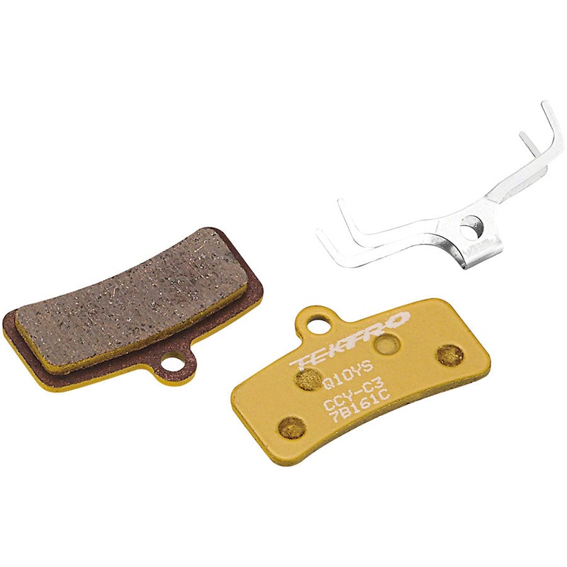 Tektro Q10YS Disc Brake Pads - Resin For Use With 4-Piston Caliper Yellow