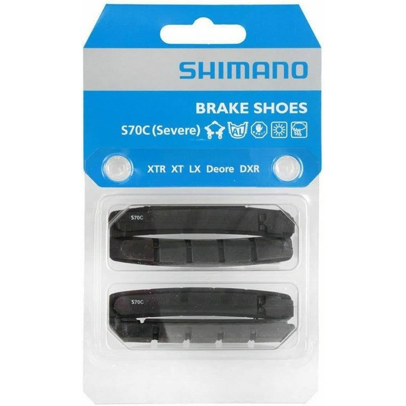 Shimano S70C 2 Pairs V-Brake Pads XTR/XT/LX/Deore with Safety Pin -